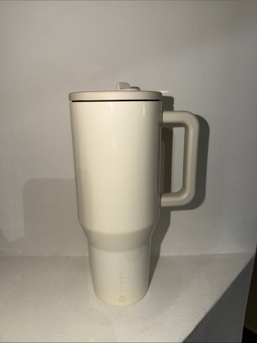 Hydro jug sparkly Cream Insulated Travel Mug with Handle